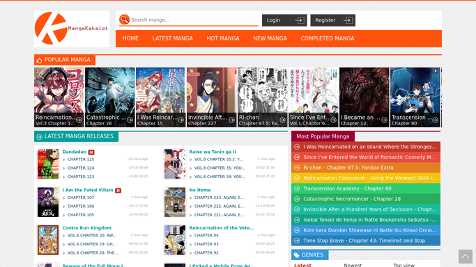 Mangakakalot Offcial Manga Website