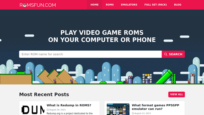 Romsfun.com ▷ ROMSFUN.COM  Download ROMs and ISOs of Nintendo,  Playstation, XBOX - HypeStat