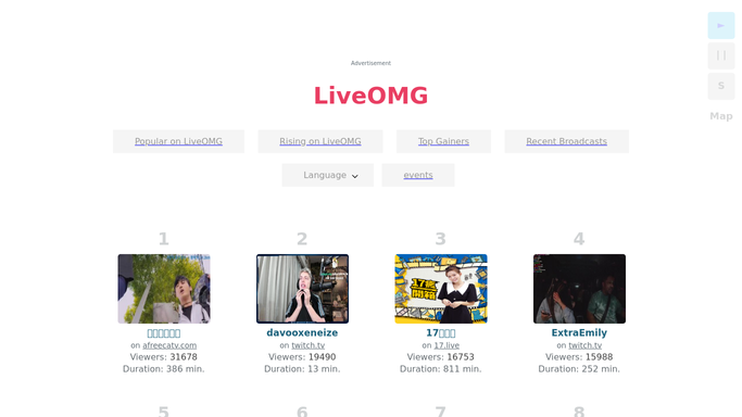 LiveOMG - Live Video Streams. Periscope, YouNow, Vichatter, Smotri.com,  Fotka, Meerkat, and etc.