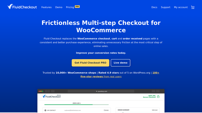 Frictionless Multi-step Checkout for WooCommerce - Fluid Checkout PRO
