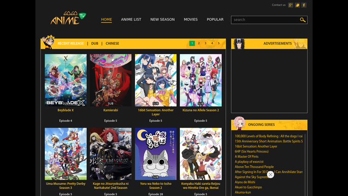 KissAnime - Watch anime online in high quality at GoGoAnime