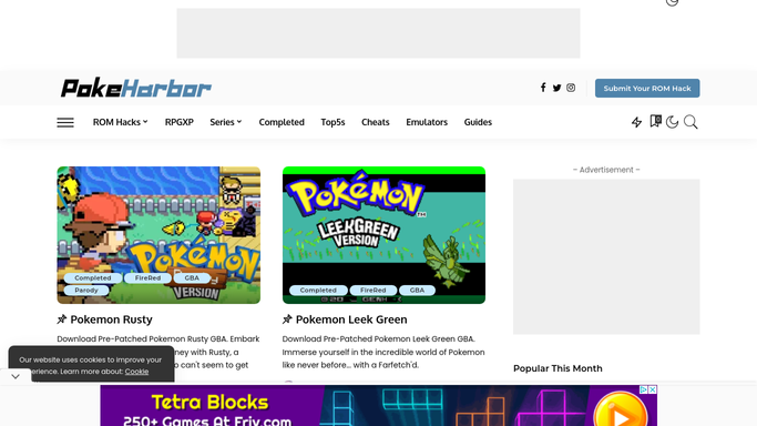 PokéHarbor - Pokemon ROM Hacks, FanGames, Cheats & Guides!